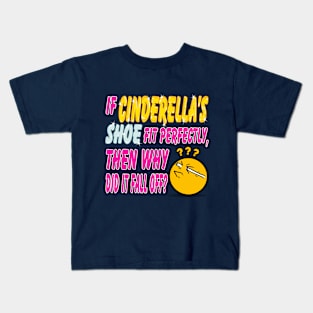 Funny Question - Cinderella's Glass Shoe Kids T-Shirt